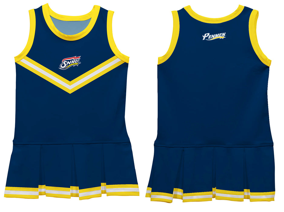 Southern New Hampshire University Penmen Vive La Fete Game Day Blue Sleeveless Youth Cheerleader Dress - Vive La Fête - Online Apparel Store