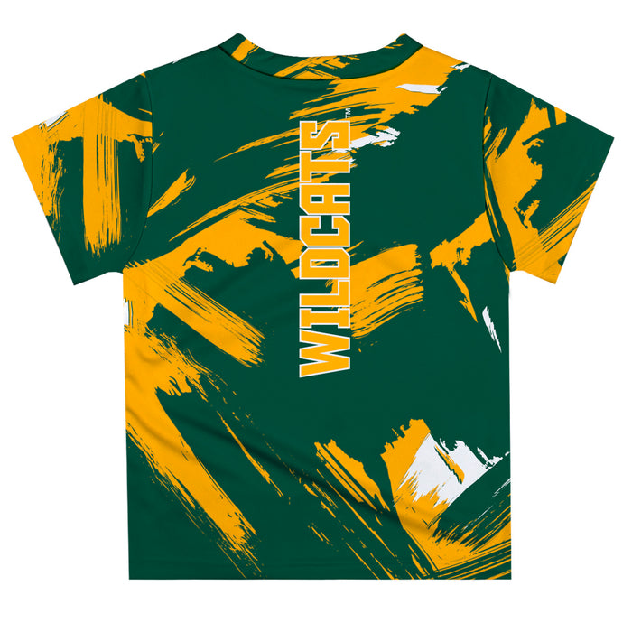 NMU Northern Michigan Wildcats Vive La Fete Boys Game Day Green Short Sleeve Tee Paint Brush - Vive La Fête - Online Apparel Store