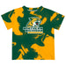 NMU Northern Michigan Wildcats Vive La Fete Marble Boys Game Day Green Short Sleeve Tee