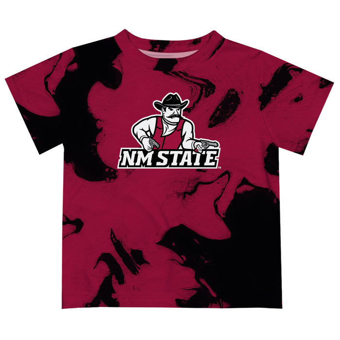 New Mexico State University Aggies, NMSU Aggies Vive La Fete Marble Boys Game Day Crimson Short Sleeve Tee