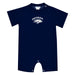 University of Nevada Reno Wolfpack Embroidered Navy Knit Short Sleeve Boys Romper