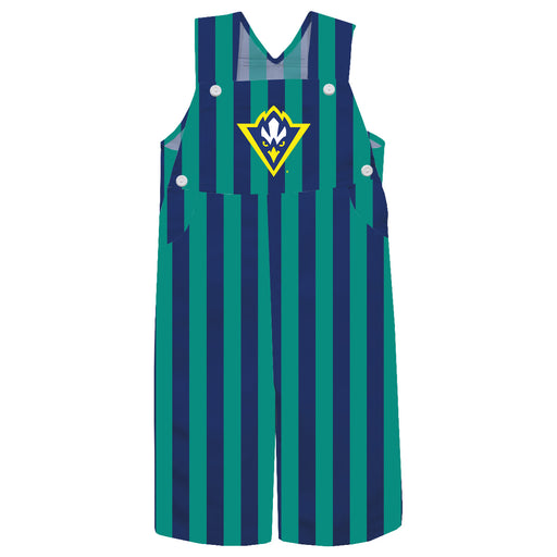 UNC Wilmington Seahawks UNCW Vive La Fete Blue Teal Stripes Logo Boys Overall Team Bibs