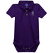 University at Albany Great Danes UALBANY Embroidered Purple Solid Knit Polo Onesie