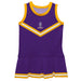 UALBANY Great Danes Vive La Fete Game Day Purple Sleeveless Cheerleader Dress