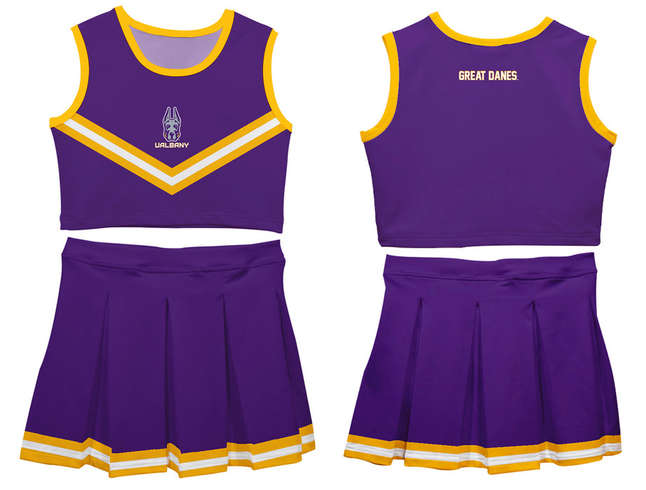 UALBANY Great Danes Vive La Fete Game Day Purple Sleeveless Cheerleader Set - Vive La Fête - Online Apparel Store