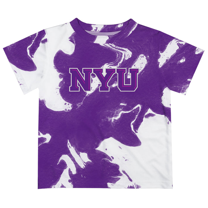 New York Violets Vive La Fete Marble Boys Game Day Purple Short Sleeve Tee