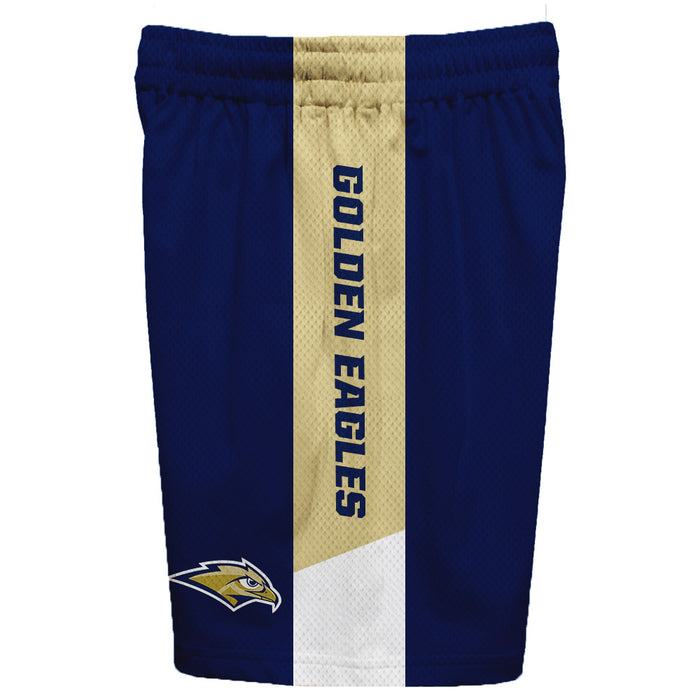 Oral Roberts Golden Eagles Vive La Fete Game Day Navy Stripes Boys Solid Gold Athletic Mesh Short - Vive La Fête - Online Apparel Store