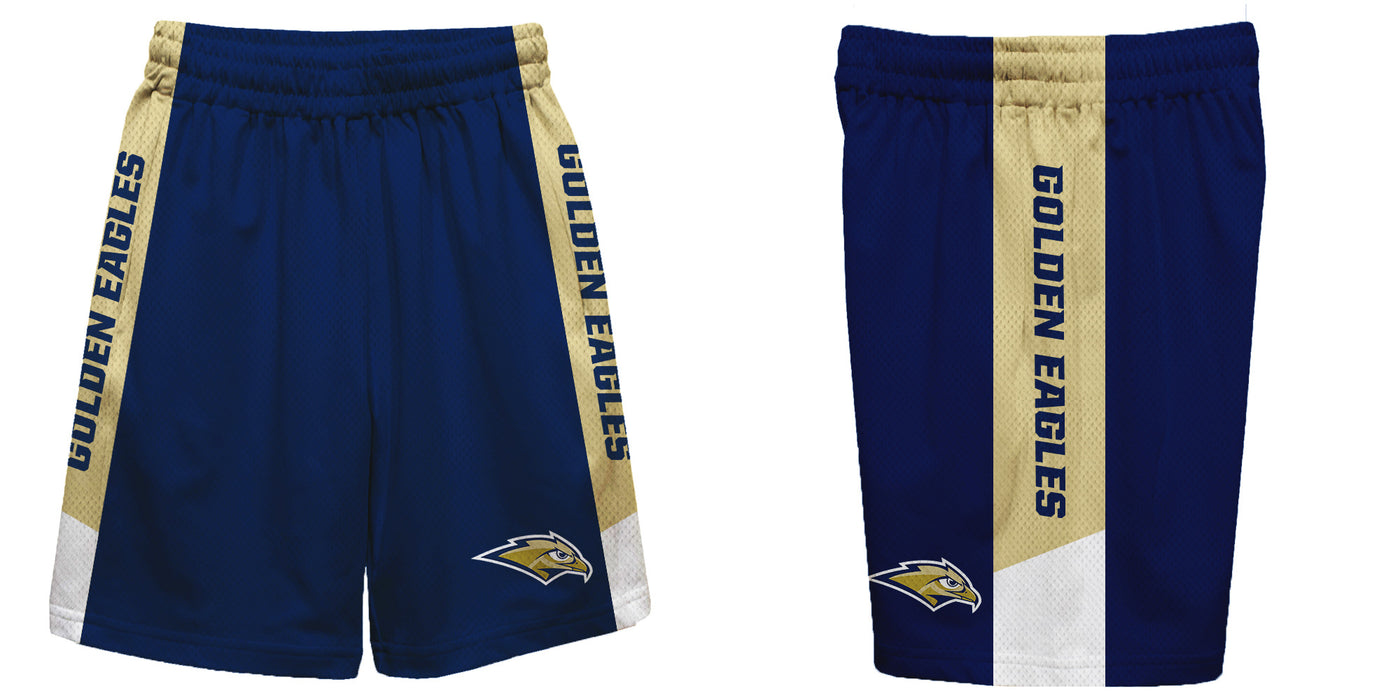 Oral Roberts Golden Eagles Vive La Fete Game Day Navy Stripes Boys Solid Gold Athletic Mesh Short - Vive La Fête - Online Apparel Store