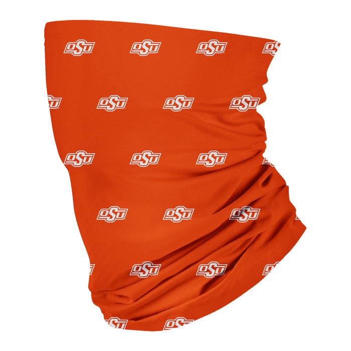 OSU Cowboys Vive La Fete All Over Logo Game Day  Collegiate Face Cover Soft 4-Way Stretch Two Ply Neck Gaiter - Vive La Fête - Online Apparel Store