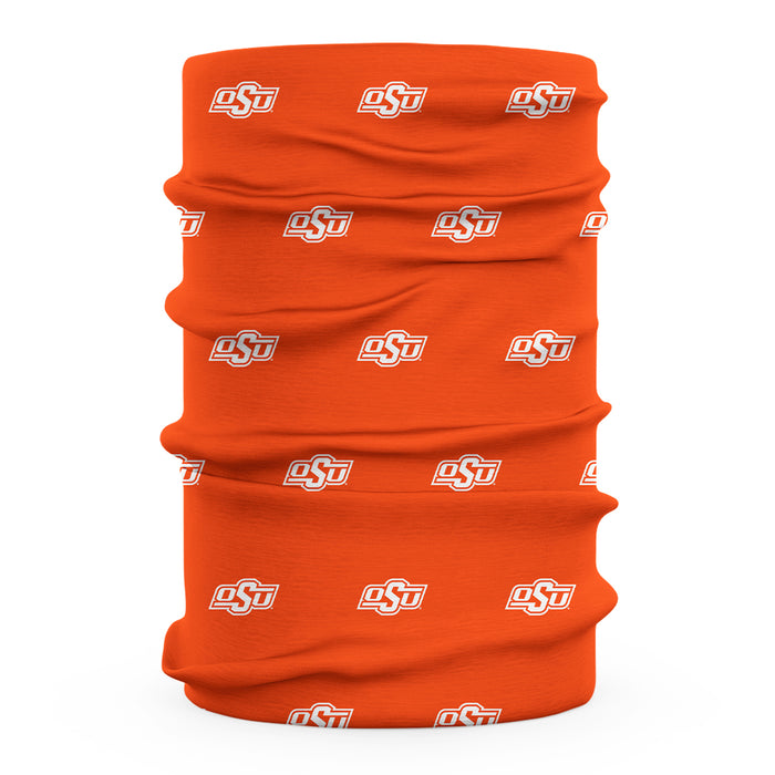 OSU Cowboys Vive La Fete All Over Logo Game Day  Collegiate Face Cover Soft 4-Way Stretch Two Ply Neck Gaiter - Vive La Fête - Online Apparel Store