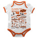 OSU Cowboys Hand Sketched Vive La Fete Impressions Artwork Infant White Short Sleeve Onesie Bodysuit