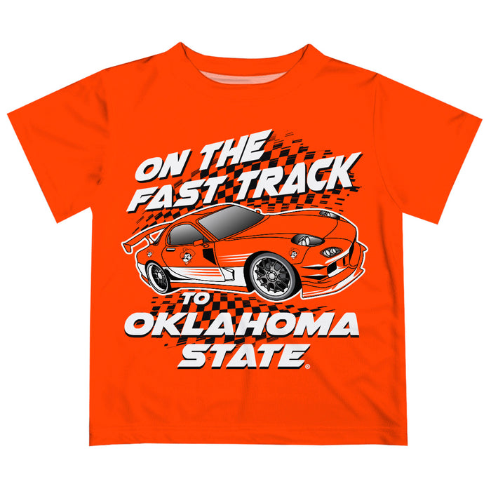 OSU Cowboys Vive La Fete Fast Track Boys Game Day Orange Short Sleeve Tee