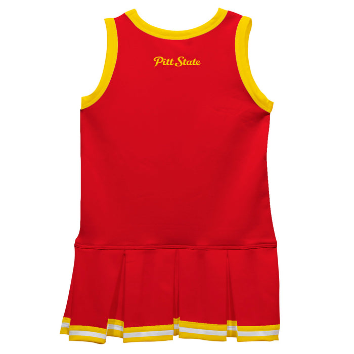 Pittsburgh State University Gorillas Vive La Fete Game Day Crimson Sleeveless Youth Cheerleader Dress - Vive La Fête - Online Apparel Store