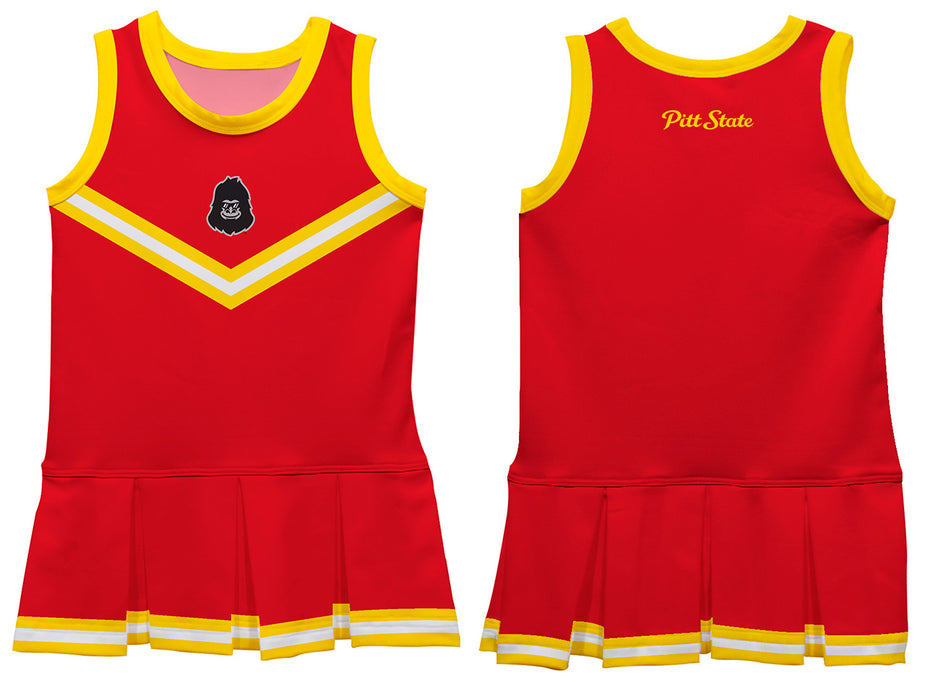 Pittsburgh State University Gorillas Vive La Fete Game Day Crimson Sleeveless Youth Cheerleader Dress - Vive La Fête - Online Apparel Store