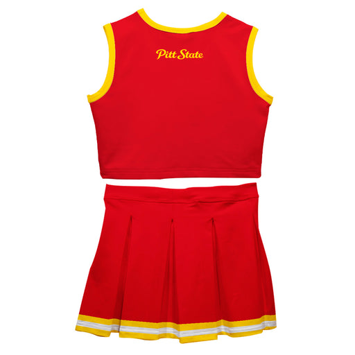 Pittsburgh State University Gorillas Vive La Fete Game Day Crimson Sleeveless Chearleader Set - Vive La Fête - Online Apparel Store