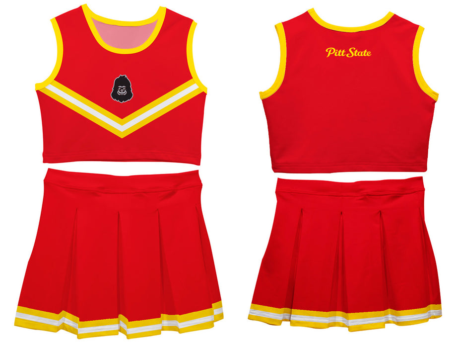 Pittsburgh State University Gorillas Vive La Fete Game Day Crimson Sleeveless Chearleader Set - Vive La Fête - Online Apparel Store