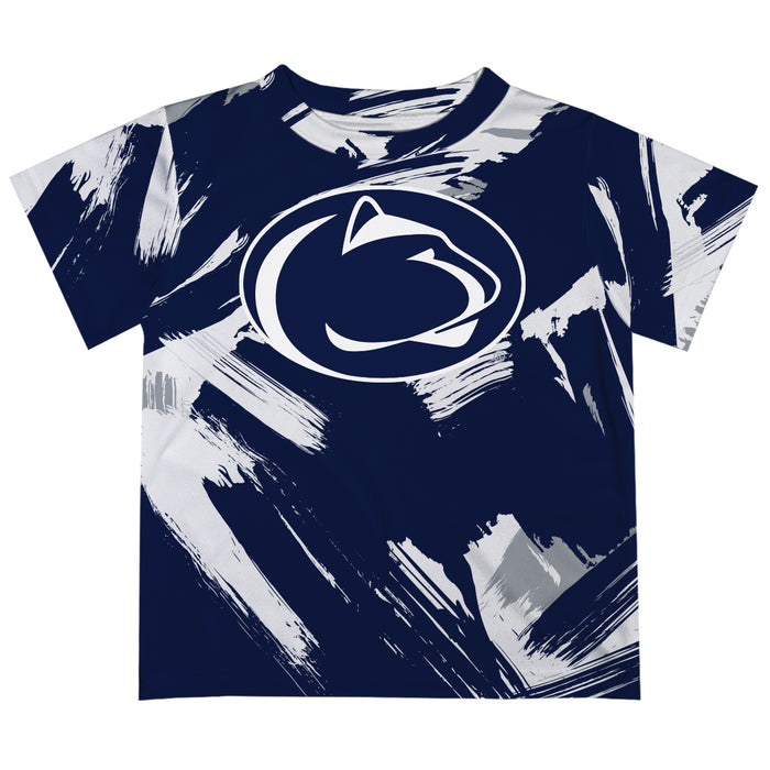 Penn State Nittany Lions Vive La Fete Boys Game Day Navy Short Sleeve Tee Paint Brush