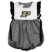 Purdue University Boilermakers Embroidered Black Gingham Girls Bubble