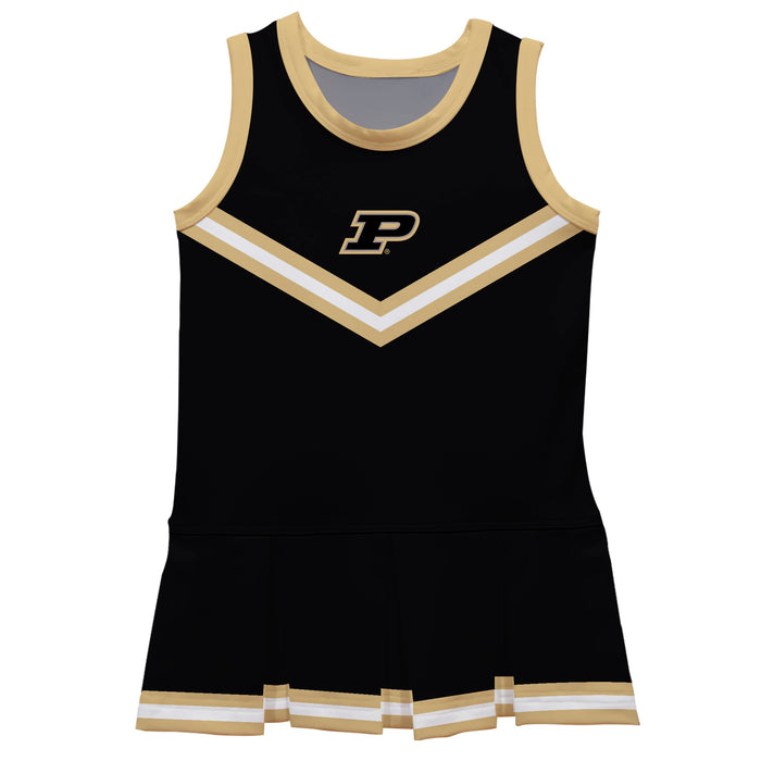 Purdue University Boilermakers Vive La Fete Game Day Black Sleeveless Cheerleader Dress