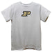 Purdue University Boilermakers Embroidered White Knit Short Sleeve Boys Tee Shirt