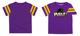 Prairie View A&M Panthers PVAMU Vive La Fete Boys Game Day Purple Short Sleeve Tee with Stripes on Sleeves - Vive La Fête - Online Apparel Store