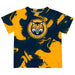 Quinnipiac University Bobcats Vive La Fete Marble Boys Game Day Navy Short Sleeve Tee