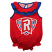 Radford Highlanders Red Sleeveless Ruffle Onesie Logo Bodysuit