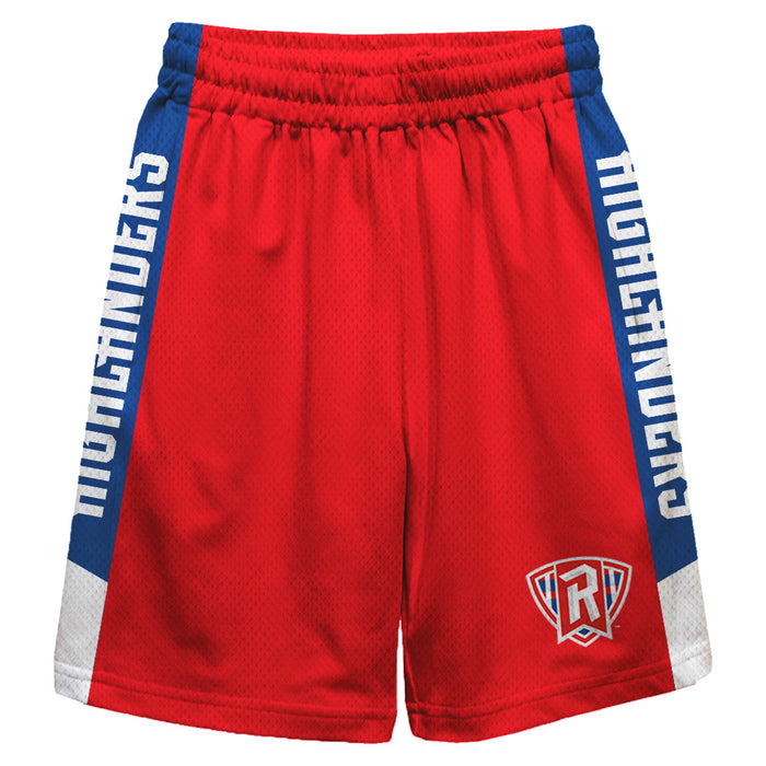 Radford Highlanders Vive La Fete Game Day Red Stripes Boys Solid Blue Athletic Mesh Short