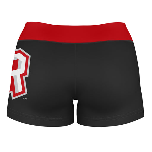 Radford Highlanders Vive La Fete Logo on Thigh & Waistband Black & Red Women Yoga Booty Workout Shorts 3.75 Inseam - Vive La Fête - Online Apparel Store