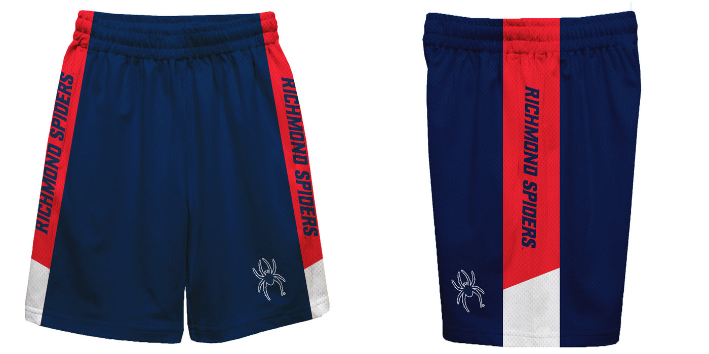 Richmond Spiders Vive La Fete Game Day Blue Stripes Boys Solid Red Athletic Mesh Short - Vive La Fête - Online Apparel Store