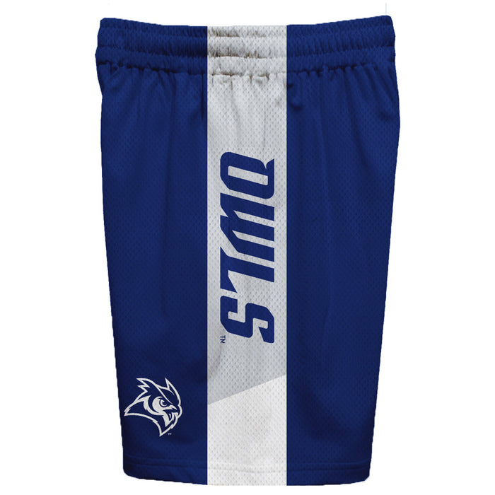 Rice Owls Vive La Fete Game Day Blue Stripes Boys Solid Gray Athletic Mesh Short - Vive La Fête - Online Apparel Store