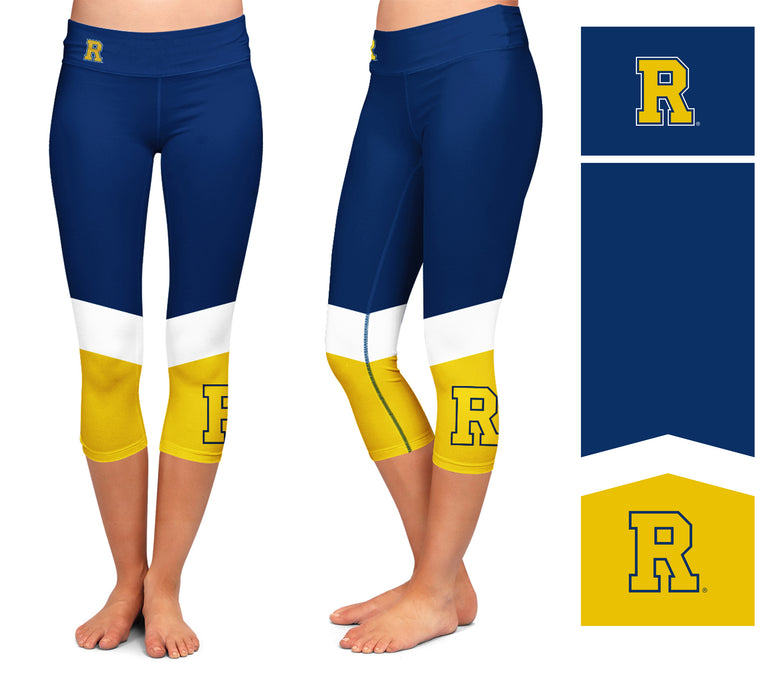 Rochester Yellowjackets Vive La Fete Game Day Collegiate Ankle Color Block Women Blue Gold Capri Leggings - Vive La Fête - Online Apparel Store