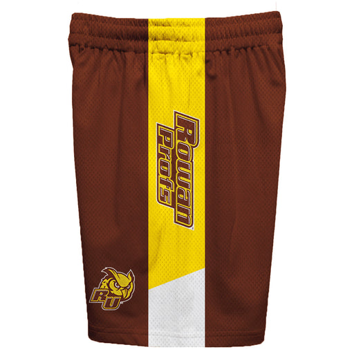 Rowan Profs Vive La Fete Game Day Brown Stripes Boys Solid Gold Athletic Mesh Short - Vive La Fête - Online Apparel Store