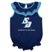 San Diego Toreros Blue Sleeveless Ruffle Onesie Logo Bodysuit