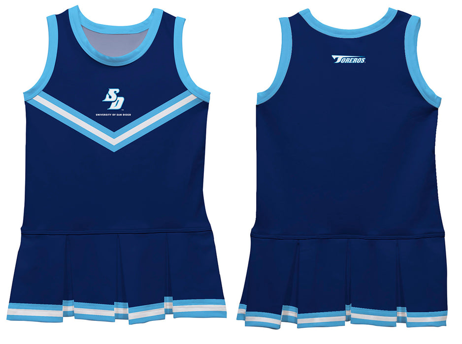 San Diego Toreros Vive La Fete Game Day Blue Sleeveless Youth Cheerleader Dress - Vive La Fête - Online Apparel Store