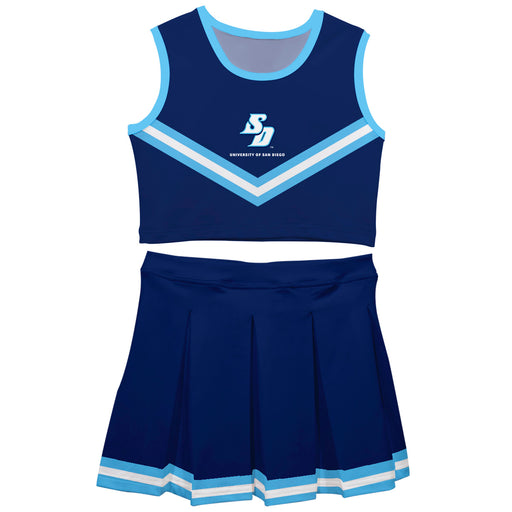 San Diego Toreros Vive La Fete Game Day Blue Sleeveless Chearleader Set