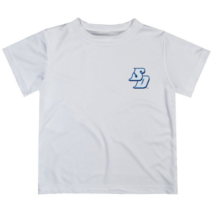 San Diego Toreros Hand Sketched Vive La Fete Impressions Artwork Boys White Short Sleeve Tee Shirt