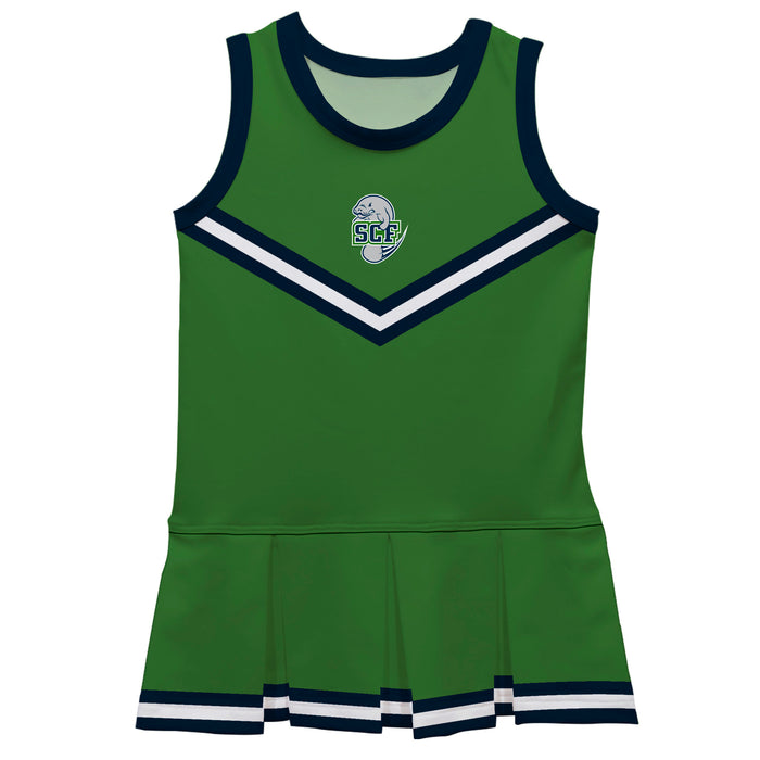 State College of Florida Manatees Vive La Fete Game Day Green Sleeveless Cheerleader Dress