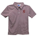 Santa Clara Broncos SCU Embroidered Maroon Stripes Short Sleeve Polo Box Shirt