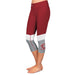 Santa Clara Broncos SCU Vive La Fete Collegiate Ankle Color Block Women Maroon Gray Capri Leggings