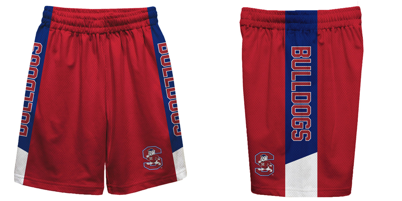 South Carolina State Bulldogs Vive La Fete Game Day Red Stripes Boys Solid Blue Athletic Mesh Short - Vive La Fête - Online Apparel Store