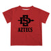 San Diego State Aztecs SDSU Vive La Fete Script V1 Red Short Sleeve Tee Shirt