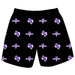 Stephen F. Austin Lumberjacks Vive La Fete Boys Game Day All Over Logo Elastic Waist Classic Play Black Pull On Short