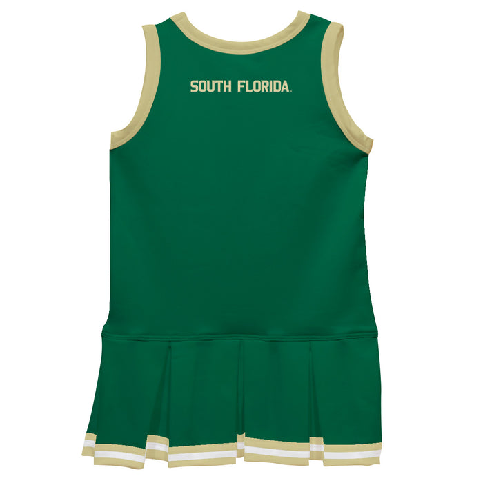 South Florida Bulls USF Vive La Fete Game Day Green Sleeveless Youth Cheerleader Dress - Vive La Fête - Online Apparel Store