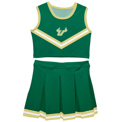 South Florida Bulls USF Vive La Fete Game Day Green Sleeveless Chearleader Set