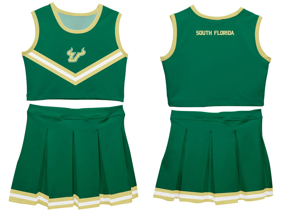 South Florida Bulls USF Vive La Fete Game Day Green Sleeveless Chearleader Set - Vive La Fête - Online Apparel Store