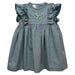 South Florida Bulls USF Embroidered Hunter Green Gingham Ruffle Dress