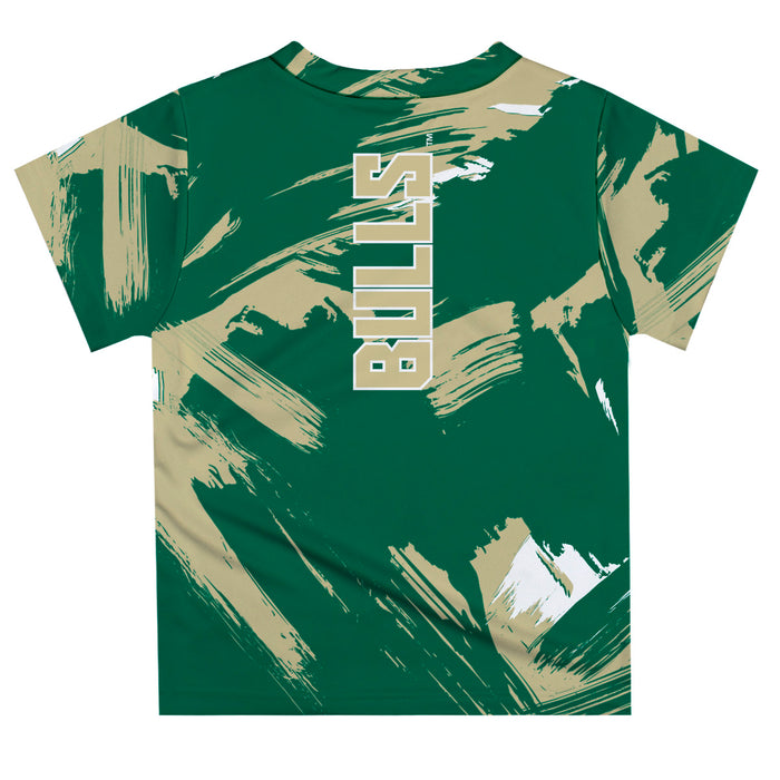 South Florida Bulls USF Vive La Fete Boys Game Day Green Short Sleeve Tee Paint Brush - Vive La Fête - Online Apparel Store