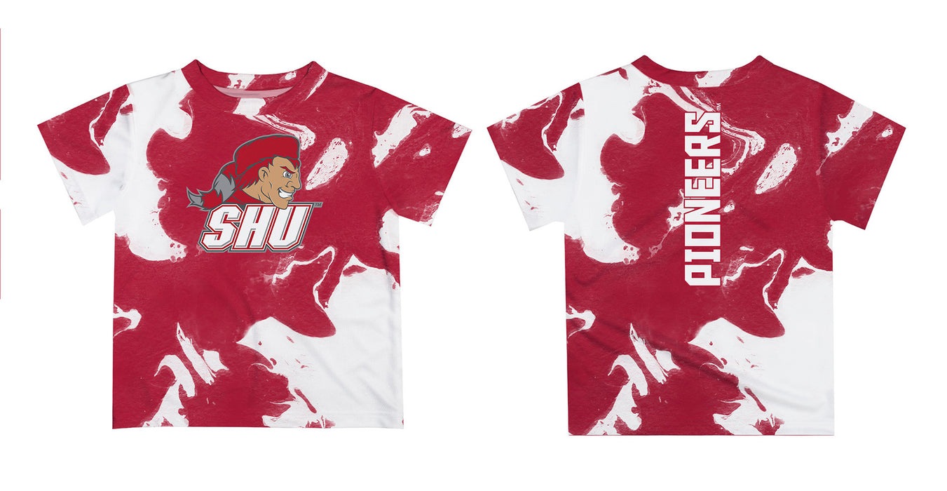 SHU Sacred Heart University Pioneers Vive La Fete Marble Boys Game Day Red Short Sleeve Tee - Vive La Fête - Online Apparel Store