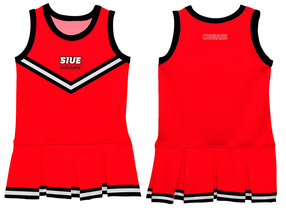 Southern Illinois University Cougars SIUE Vive La Fete Game Day Red Sleeveless Youth Cheerleader Dress - Vive La Fête - Online Apparel Store